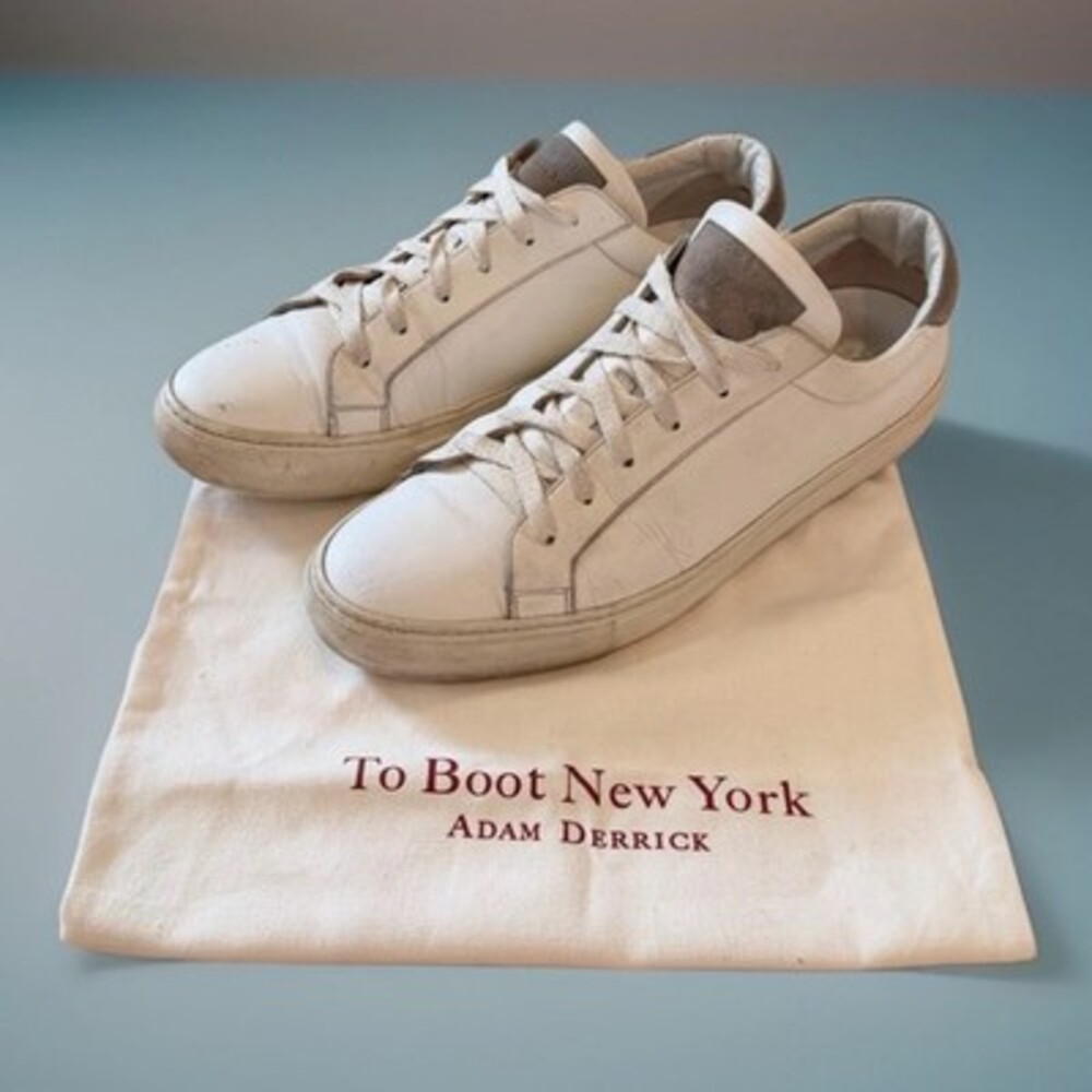 To Boot New York Adam Derrick Sierra Men 9.5 White Leather Classic Sneakers